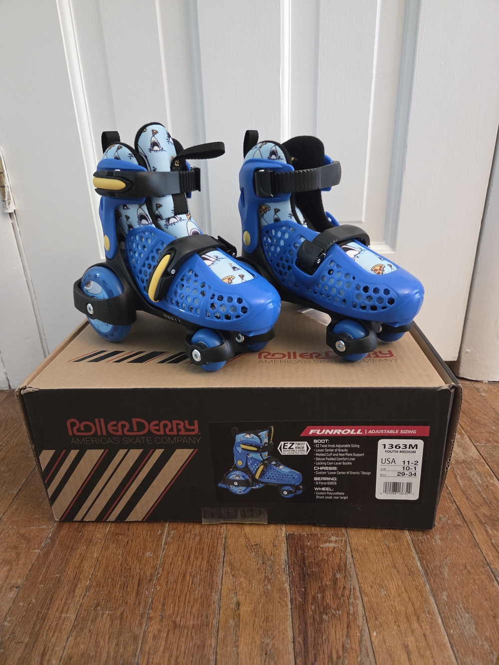 Roller Derby Kids' Blue Adjustable FunRoll Skates